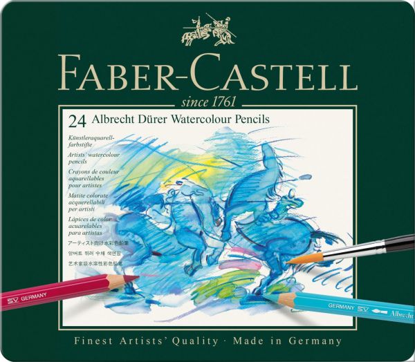 Faber-Castell 117524 Albrecht Dürer Aquarellstift, 24er Metalletui