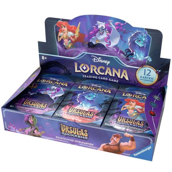 RAVENSBURGER 11098343 Disney Lorcana: Set 4 - Ursulas Rückkehr - Display komplett mit 24 Booster Pac
