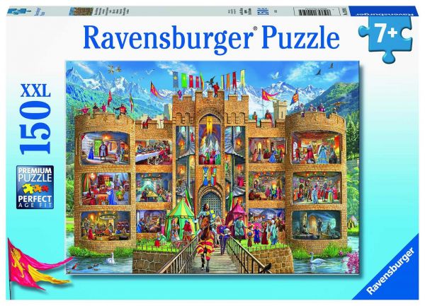 Ravensburger 12919 Kinderpuzzle Blick in die Ritterburg