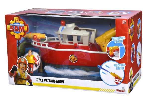 Simba 109252580 Feuerwehrmann Sam Titan Feuerwehrboot