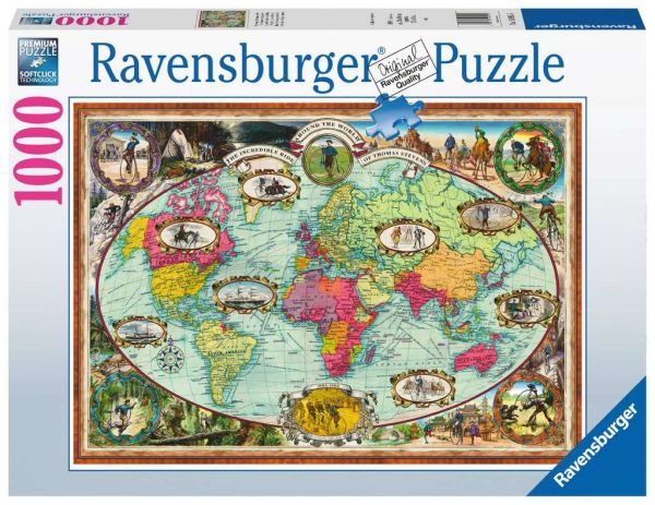 RAVENSBURGER 16995 Puzzle Mit dem Fahrrad um die Welt 1000 Teile