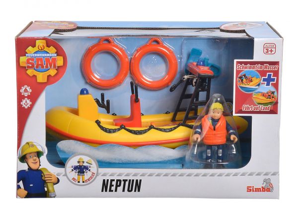 Simba 109251047 Feuerwehrmann Sam Neptune Boot mit Figur