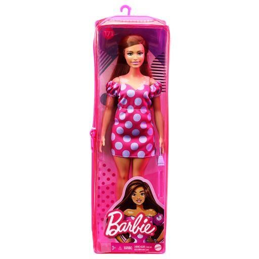 MATTEL GRB62 Barbie Fashionistas Puppe Vitiligo w/ Polka Dot Dress