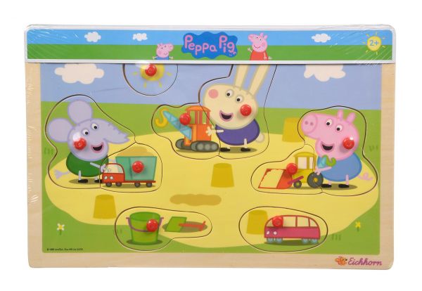 Eichhorn 109265700 Peppa Wutz Steckpuzzle, sortiert