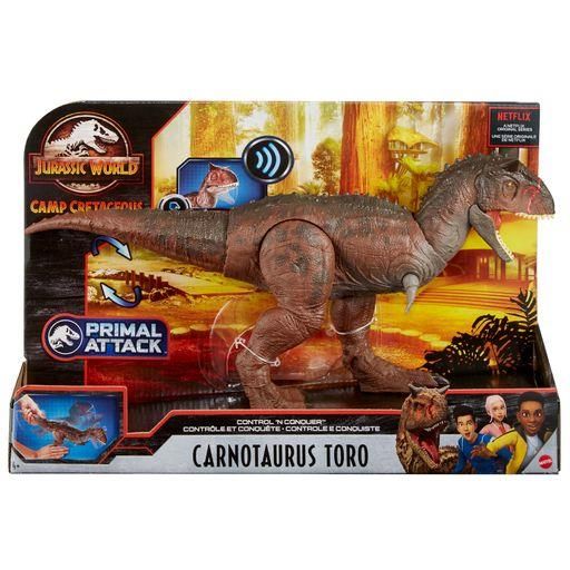 MATTEL GNL07 Jurassic World Control N Conquer Carnotaurus Toro großer Dinosaurier