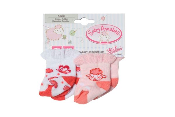 ZAPF 709627 Baby Annabell Socken 43 cm, 2 Paar, sortiert
