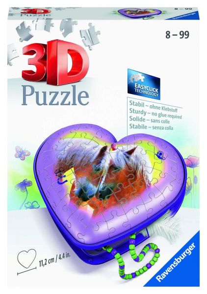 Ravensburger 11171 3D Puzzle Herzschatulle Pferde