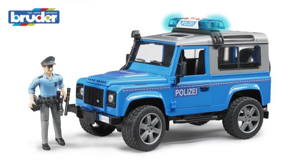 Bruder 02597 Land Rover Defender Station Wagon Polizeifahrzeug