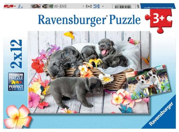 RAVENSBURGER 05636 Kinderpuzzle Kleine Fellknäuel 2x12 Teile