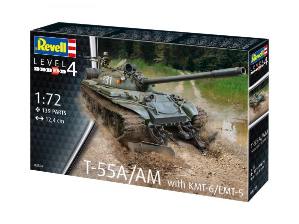 Revell 03328 1:72 T-55A/AM with KMT-6/EMT-5