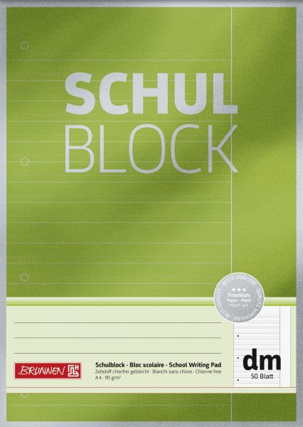 BRUNNEN 1052613 Schulblock Premium A4 dm