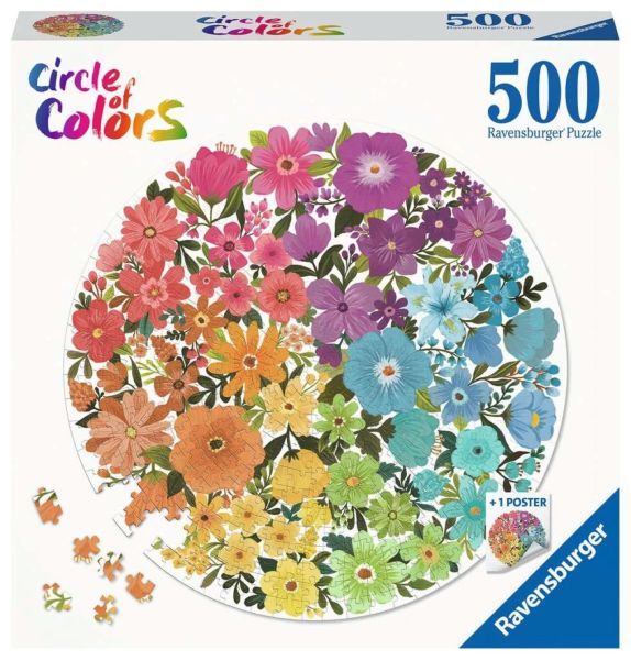 RAVENSBURGER 17167 Puzzle Circle of colors-Flowers 500 Teile