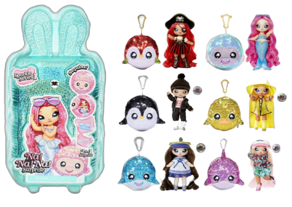 MGA Entertainment 117766EUCGR Na! Na! Na! Surprise 2-in-1 Pom Doll - 6fach sortiert
