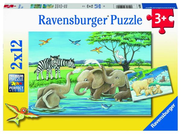 Ravensburger 05095 Kinderpuzzle Tierkinder aus aller Welt