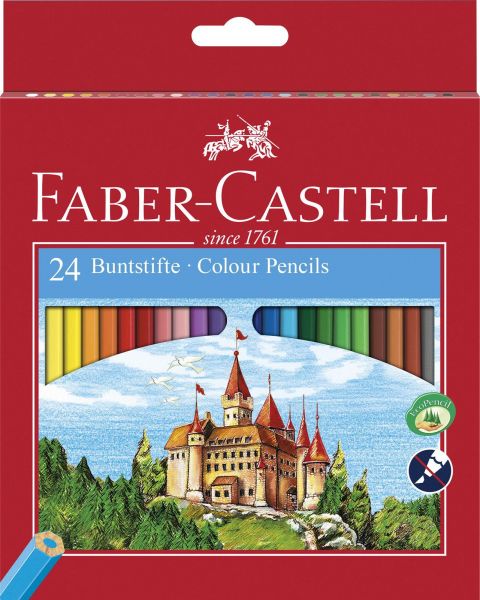 Faber-Castell 120124 Classic Colour Buntstift, 24er Kartonetui