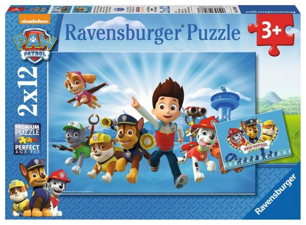 Ravensburger 07586 Ryder und die Paw Patrol - Puzzle 2 X 12 Teile