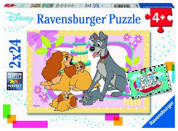 Ravensburger 05087 Kinderpuzzle Animal Friends, Disneys liebste Welpen