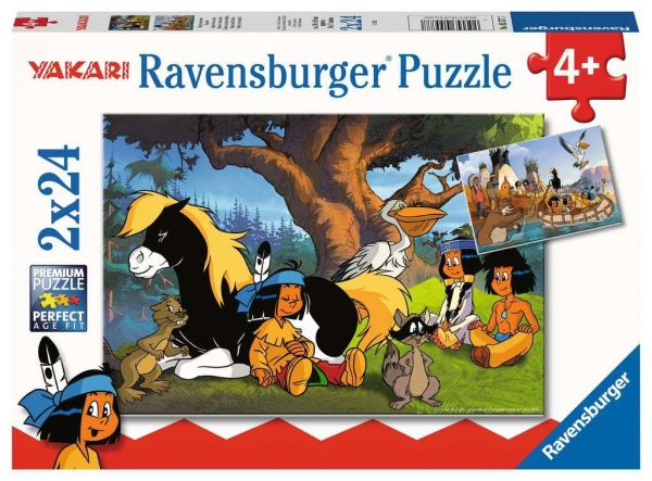 RAVENSBURGER 05577 Kinderpuzzle Yakari und seine Freunde 2 x 24 Teile