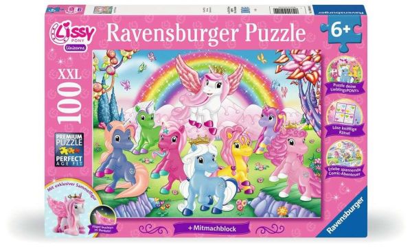 RAVENSBURGER 12004014 Kinderpuzzle 100 XXL Teile Lissy Pony Activity Puzzle