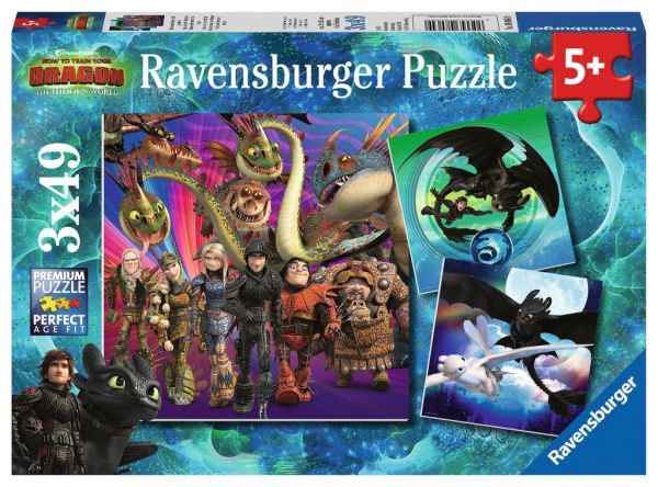 Ravensburger 08064 Kinderpuzzle Dragons, Drachenzähmen leicht gemacht