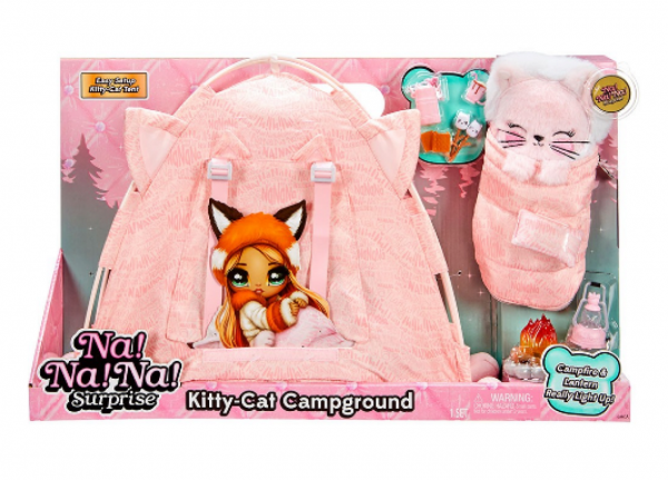 MGA Entertainment 579458EUC Na! Na! Na! Surprise Kitty-Cat Campground Playset