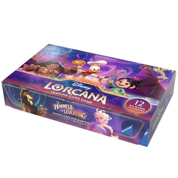 RAVENSBURGER 11098456 Disney Lorcana: Himmelsleuchten - Display mit 24 Booster Packs (Deutsch)