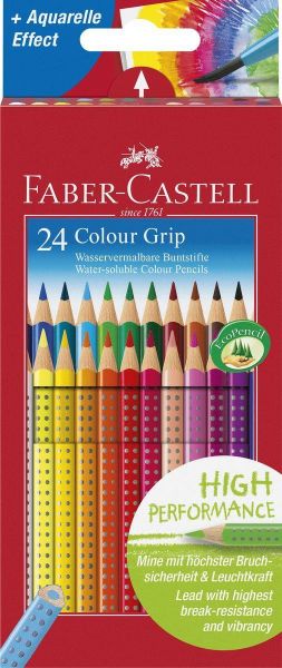 Faber-Castell 112424 Buntstift Colour GRIP 12er Kartonetui