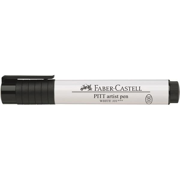 Faber-Castell 167601 Tuschestift Pitt artist pen, 2,5mm, Rundspitze, weiß