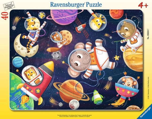 RAVENSBURGER 05634 Kinderpuzzle Tierische Astronauten