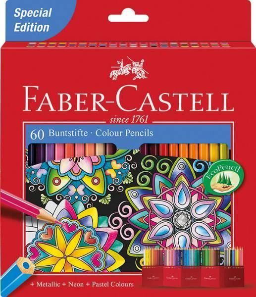 Faber-Castell 111260 Buntstift Castle, 60er Kartonetui