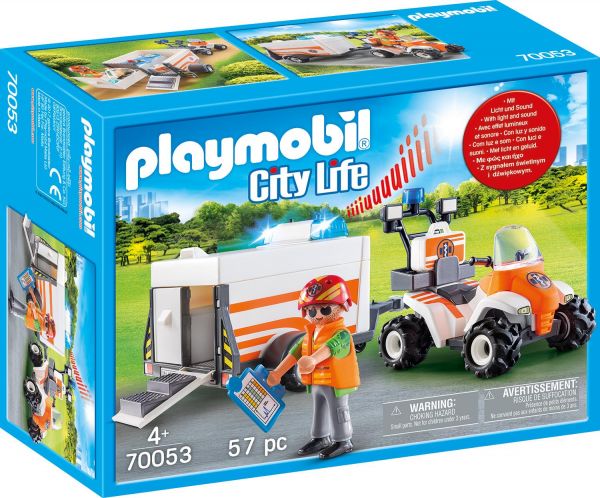 PLAYMOBIL® 70053 City Life Quad mit Rettungsanhänger