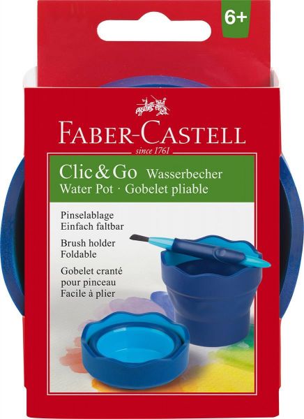 Faber-Castell 181510 Wasserbecher Clic&amp;Go, blau