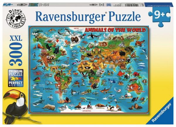 Ravensburger 13257 Kinderpuzzle Tiere rund um die Welt