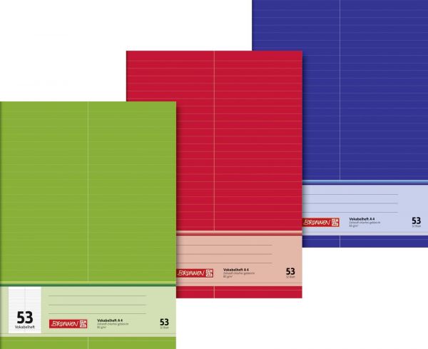 BRUNNEN 1043725 Vokabelheft A4 1Trennlinie