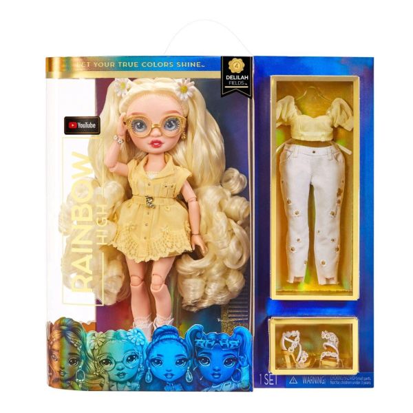 MGA Entertainment 578307EUC Rainbow High Delilah Fields - Buttercup Yellow Fashion Doll