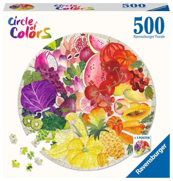 RAVENSBURGER 17169 Puzzle Circle of Colors - Fruits &amp; Vegetables 500 Teile