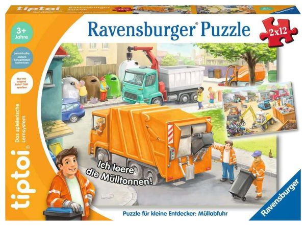 RAVENSBURGER 00172 tiptoi® Puzzle für kleine Entdecker: Müllabfuhr