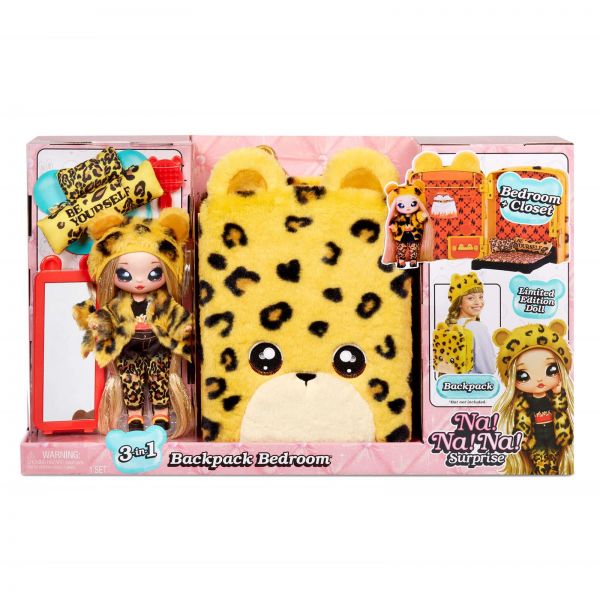 MGA Entertainment 575696EUC Na! Na! Na! Surprise 3-in-1 Backpack Bedroom Series 2 Playset - Jennel J
