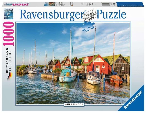 RAVENSBURGER 17092 Puzzle Romantische Hafenwelt von Ahrenshoop Deutschland Collection 1000 Teile
