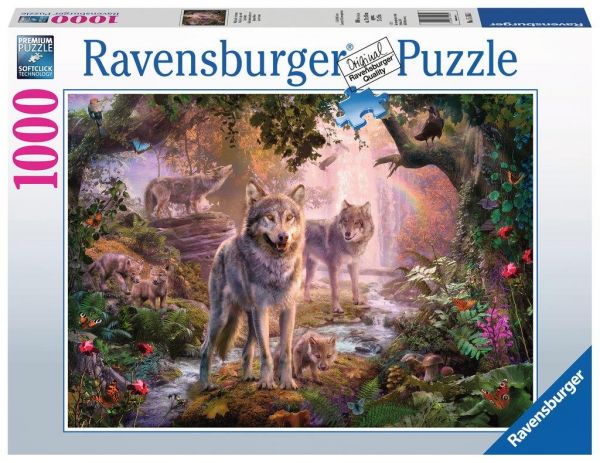 Ravensburger 15185 Puzzle - Wolfsfamilie im Sommer - 1000 Teile