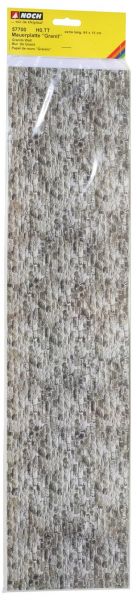 NOCH 57700 H0 TT Mauerplatte Granit extra lang, 64 x 15 cm