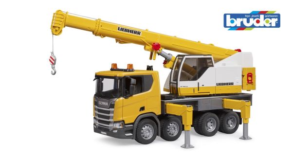 Bruder 03571 Scania Super 560R Liebherr Kran-LKW mit Light & Sound Modul