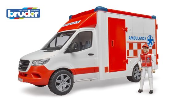 Bruder 02676 MB Sprinter Ambulanz mit Fahrer