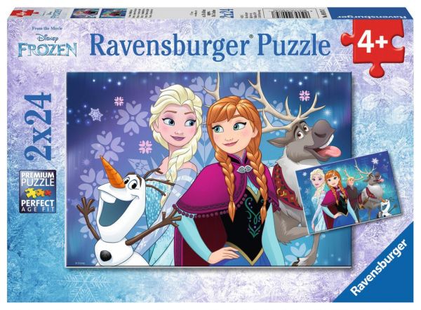 Ravensburger 09074 Puzzle Disney Frozen Nordlichter 2x24 Teile