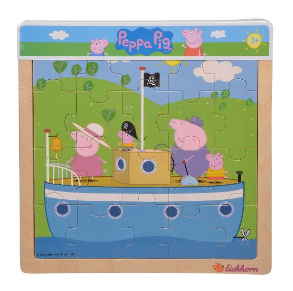 Simba 09265701 Peppa Pig Einlegepuzzle, 3-fach sortiert