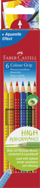 Faber-Castell 112406 Buntstift Colour GRIP, 6 Farben