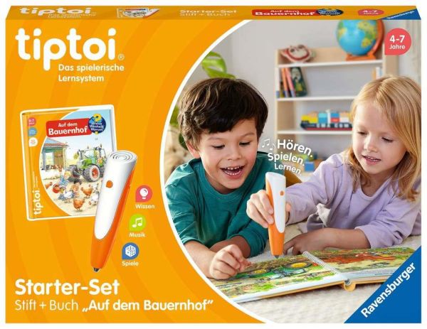 RAVENSBURGER 00114 tiptoi® Starter-Set: Stift und Bauernhof-Buch
