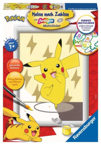 RAVENSBURGER 20084 Malen nach Zahlen Pikachu