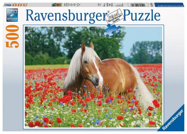 Ravensburger 14831 Puzzle - Pferd im Mohnfeld - 500 Teile
