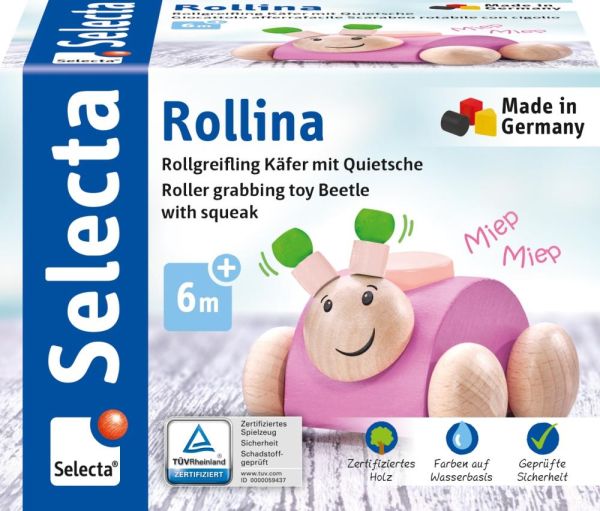 Selecta 61072 Babywelt Rollina, rosa, 7,5 cm